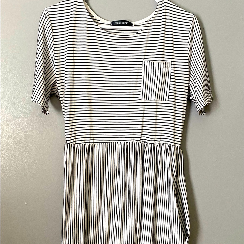 Form Fitting Striped Dress